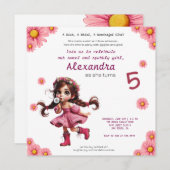 Quirky-Leuchter-Geburtstagseinladung (Vorne/Hinten)