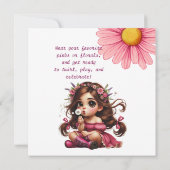 Quirky-Leuchter-Geburtstagseinladung (Rückseite)