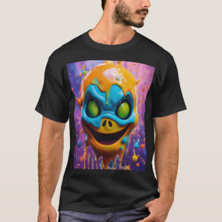 Quirky Liquid Ghost Portrait T - Shirt