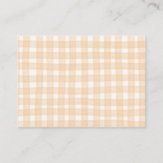 Quirky Little Pumpkin Baby Shower Books for Baby Begleitkarte (Rückseite)