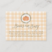 Quirky Little Pumpkin Baby Shower Books for Baby Begleitkarte (Vorderseite)