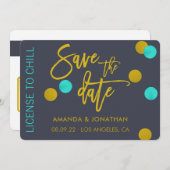Quirky-Lizenz für Kill Hochzeit Speichern Sie das Save The Date (Vorne/Hinten)