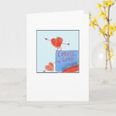 Quirky Lovers' Leap Illustrated Karte (Gelbe Blume)