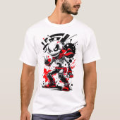 Quirky Manga Robot Skeleton T-Shirt (Vorderseite)