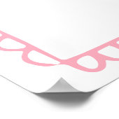 Quirky Martini Pink Bow Brautparty Empfang Poster (Ecke)