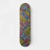 Quirky-Modern Bauhaus Geometrisches Muster Skateboard (Vorne)