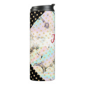 Quirky Modern Gemustert Wrap Polka Dot Multicolor Thermosbecher (Nach links gedreht)