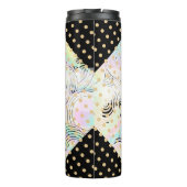 Quirky Modern Gemustert Wrap Polka Dot Multicolor Thermosbecher (Rückseite)