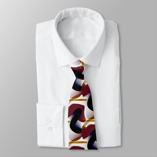 Quirky Modern Geometric Chic Monogram Krawatte (Gebunden)