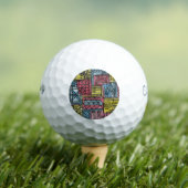 Quirky-Modern-Wasserfarben-Kunst Golfball (Insitu T-Shirt)