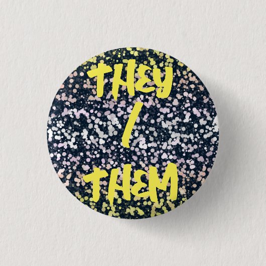 Quirky Niedlich Retro Boho Flora Pangender Prix Fl Button (Vorderseite)