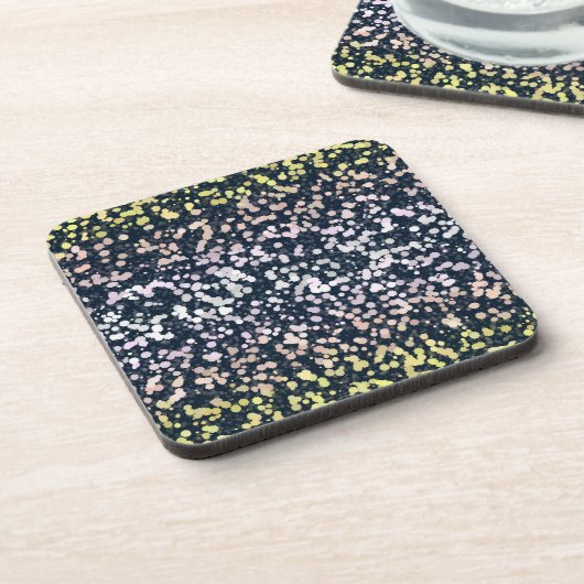 Quirky Niedlich Retro Boho Flora Pangender Prix Fl Getränkeuntersetzer (Linke Seite)