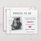 Quirky Note Foto Save the Date Karte (Vorne/Hinten)