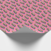 Quirky OMG Pink Comic-Tapete Geschenkpapier (Ecke)