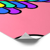 Quirky OMG Pink Comic-Tapete Poster (Ecke)