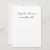 Quirky Orange Cat in einem Window Hello Flat Karte (Rückseite)