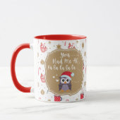 Quirky Owl Holiday Tasse (Links)