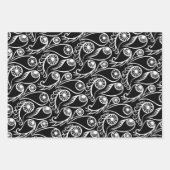 Quirky Paisley Eye Pattern Creepy Funny Funny Hall Geschenkpapier Set (Vorderseite 3)