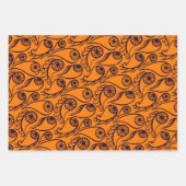 Quirky Paisley Eye Pattern Creepy Funny Funny Hall Geschenkpapier Set (Vorderseite 2)