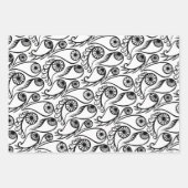 Quirky Paisley Eye Pattern Creepy Funny Funny Hall Geschenkpapier Set (Vorderseite)