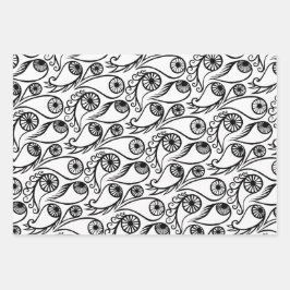 Quirky Paisley Eye Pattern Creepy Funny Funny Hall Geschenkpapier Set