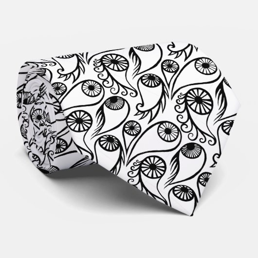 Quirky Paisley Eye Pattern Creepy Funny Funny Hall Krawatte (Gerollt)