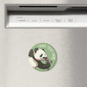Quirky Panda Fügen Sie Ihren Text Sakura-Kunstwerk Magnet (In Situ (Geschirrspüler))