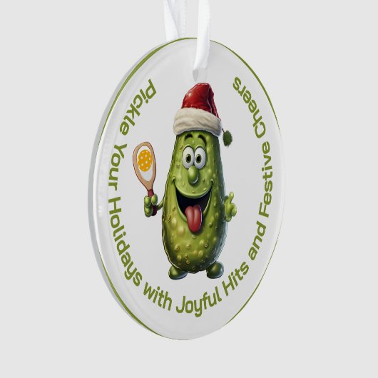 Quirky Pickle Christmas Tree Ornament (Vorderseite)