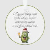 Quirky Pickle Christmas Tree Ornament (Rückseite)