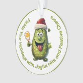 Quirky Pickle Christmas Tree Ornament (Vorderseite)