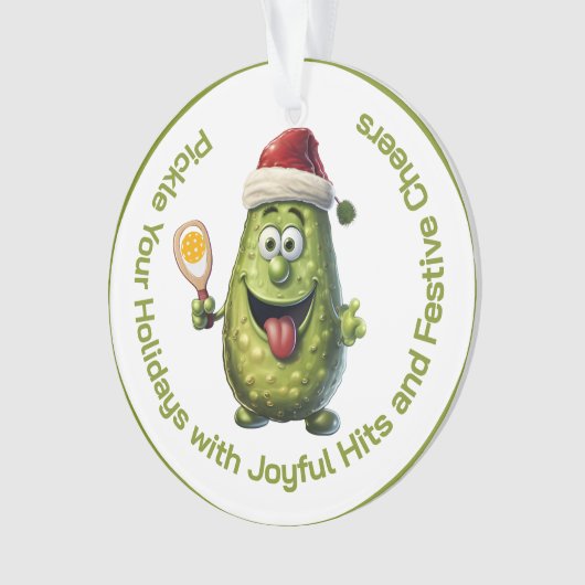 Quirky Pickle Christmas Tree Ornament (Vorderseite)
