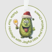 Quirky Pickle Christmas Tree Ornament (Vorderseite)