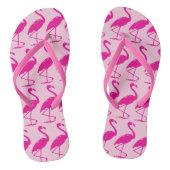 Quirky Pink Flamingos Muster in Pink Badesandalen (Fußbett)