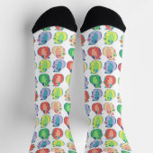 Quirky Pop Art Guinea Pig Muster Socken (Oben)
