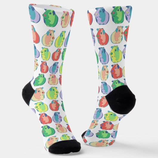Quirky Pop Art Guinea Pig Muster Socken (Gewinkelt)