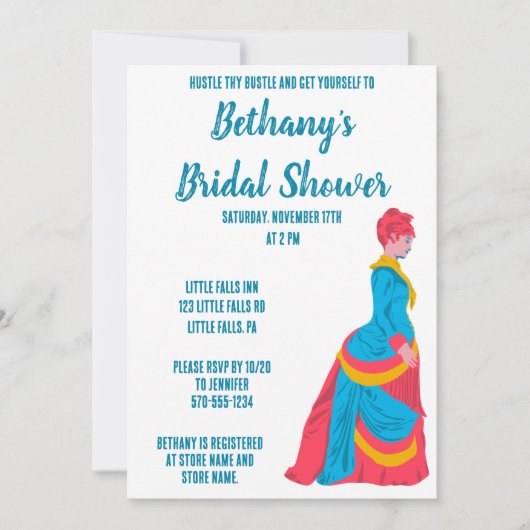 Quirky Pop Art Hustle thy Business Brautparty Einladung (Vorderseite)