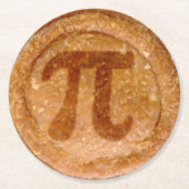 Quirky Pork Pie Symbol Runder Pappuntersetzer (Vorderseite)