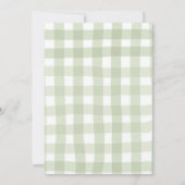 Quirky Preppy Pumpkin Sunflower Baby Dusche Einladung (Rückseite)