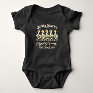 Quirky Quacks Running Society Lustiger Läufer-Shir Baby Strampler