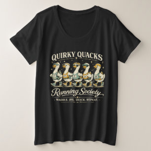 Quirky Quacks Running Society Lustiger Läufer-Shir Große Größe T-Shirt