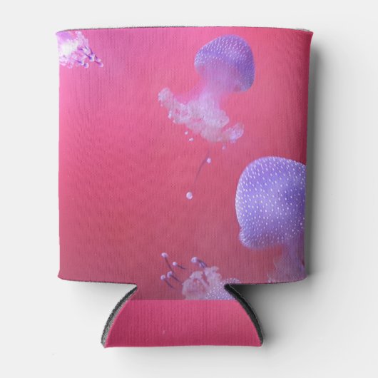 Quirky-Qualle im rosa Wasser Dosenkühler (Vorderseite)