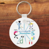 Quirky Quarks Physik Spaß Schlüsselanhänger (Vorderseite)