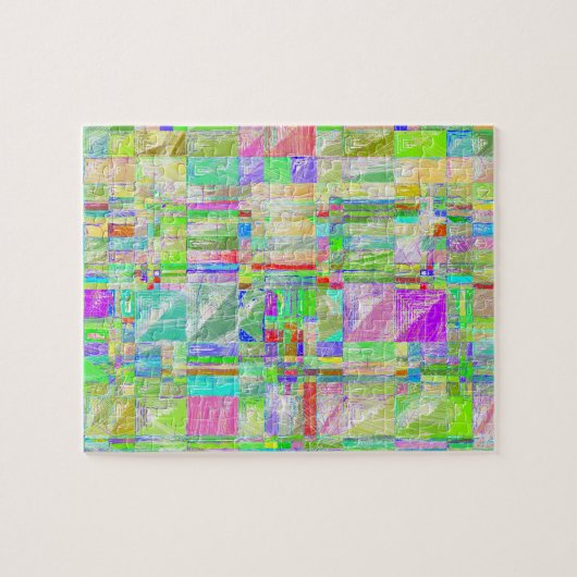 Quirky Quilt Abstract Design Puzzle (Horizontal)