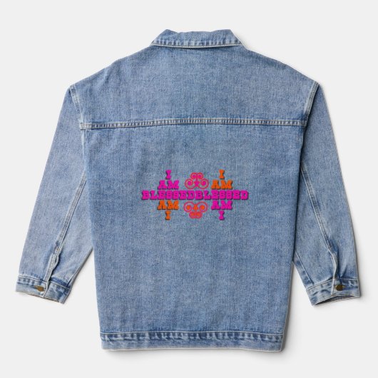 Quirky-Qups-Sammlung Jeansjacke (Rückseite)