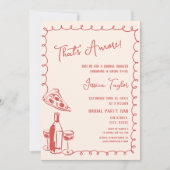 Quirky Red Hand Drawn Bridal Brunch das noch mehr  Einladung (Vorderseite)