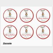 Quirky reindeer fun whimsical Xmas sticker style (Blatt)