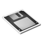 Quirky Retro Blank Diskette Notizblock (angewinkelt)