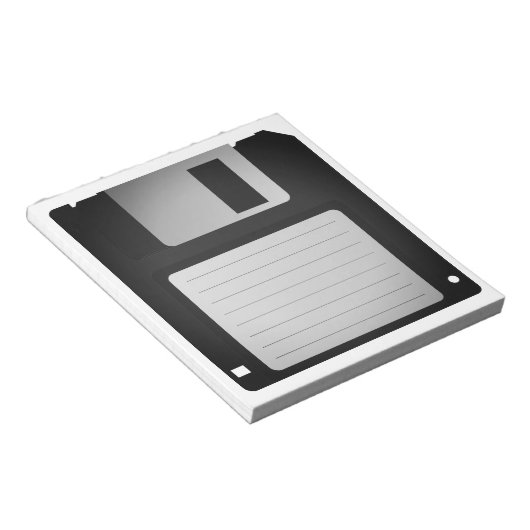 Quirky Retro Blank Diskette Notizblock (angewinkelt)