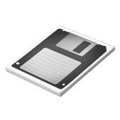 Quirky Retro Blank Diskette Notizblock (Rotiert)