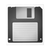 Quirky Retro Blank Diskette Notizblock (Vorderseite)